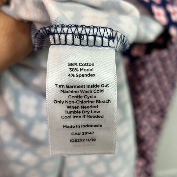 Talbots Floral Maxi Dress Knit Sleeveless Cut Out Cotton Modal Cottage Size S - Picture 7 of 13